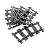 Stück Nummer: 53400 5 x Lego System Schiene neu-dunkel grau gebogen Kurve Eisenbahn Gleis Schienen Zug RC Plastic Train Track 4512 53400