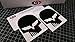 Corvette Jake Skull Decal Racing Flag Sticker LS1 LS6 LS2 LS3 LS7 LSX SELECT COLOR (Gloss Black)