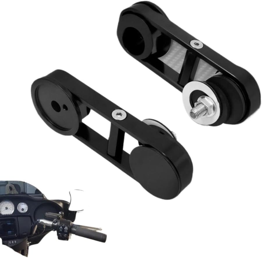 Motorcycle Adjustable Drop Mirror Relocator Mount Compatible With Touring Street FLHX Special FLHXS 2014 2022(Mirror Relocator)