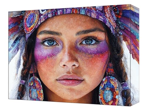 Coloriage par Numéro Art Kit Complet Peinture Acrylique Motif Indien