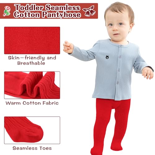 Image of Zando Opaque Cotton Tights for Baby Girls, Infants & Toddlers, Cozy Winter Leggings with Cable Knit Design, Size 0-3M to 6-7T