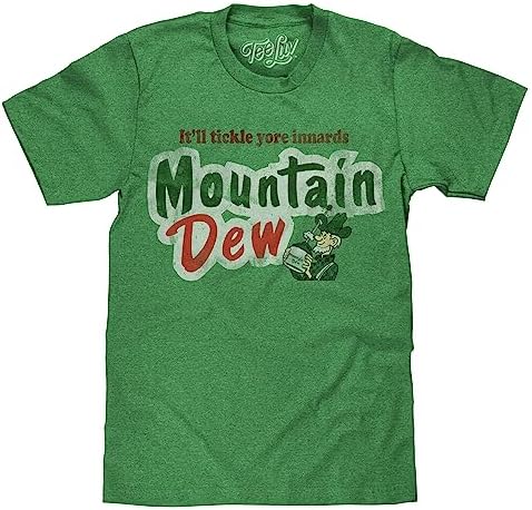 Tee Luv Men's Mountain Dew It'll Tickle Yore Innards MTN Dew Shirt