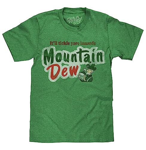 Amazon.com: Tee Luv Men's Mountain Dew It'll Tickle Yore Innards