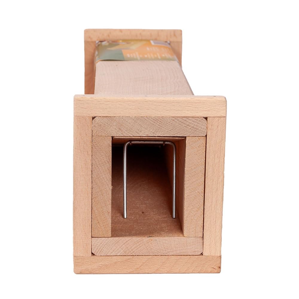 BOXTRAP - Belletière en Bois - Piège Inoffensif pour Belettes, Hermines, Rats et Nuisibles de Petite Taille - avec Palette à Système Anti-Retour - 49 x 6 x 8 cm