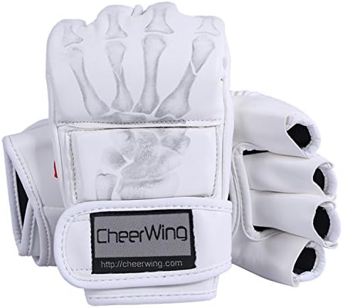 Cheerwing Boxing Gloves Fingerless MMA Gloves UFC Boxing Fight Gloves for Sanda Sparring Punching Bag Training