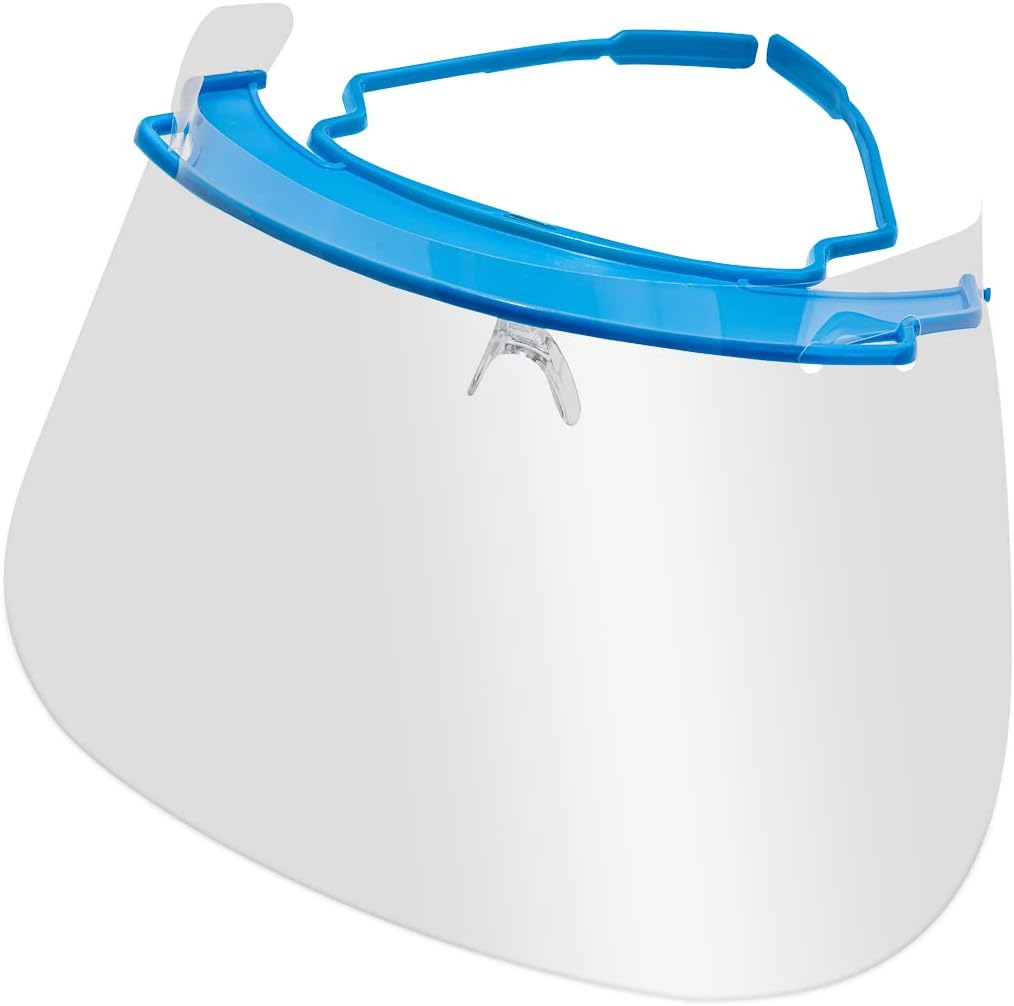 Disposable Medical and Dental Face Shield Visors & Nosepiece | 5 Visor Colors per case | Full Face Protection & for Splatter Protection | 100 Pieces | Lens NOT Included