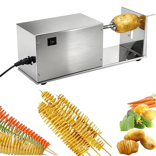Elektrischer Spiralschneider, Edelstahl Spiralschneider Elektrischer Tornado Kartoffelschneider...