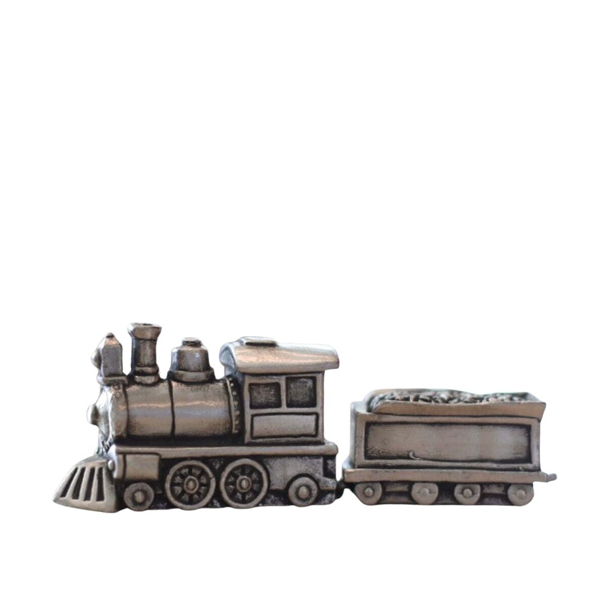 Train express en étain pour décoration de table de Noël vintage