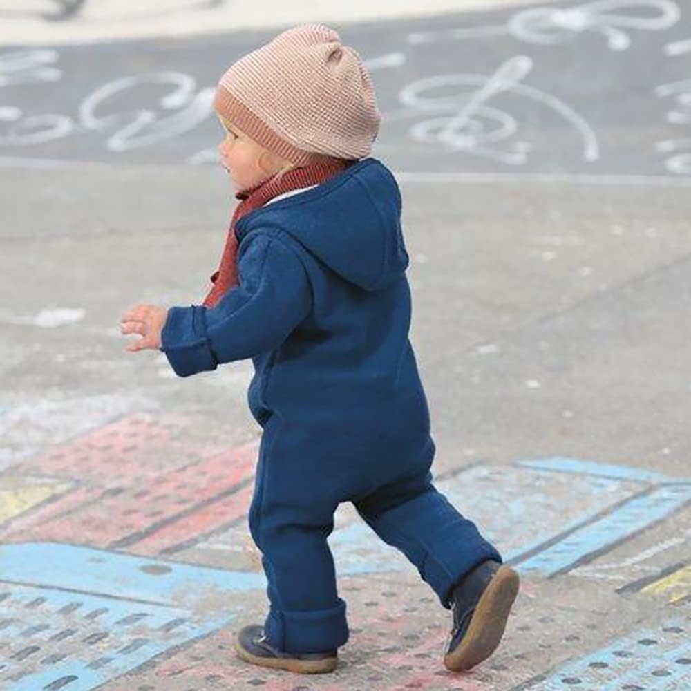 Ecoable Baby Merino Wool Snowsuit, Organic Boiled Hooded Romper - Image 5