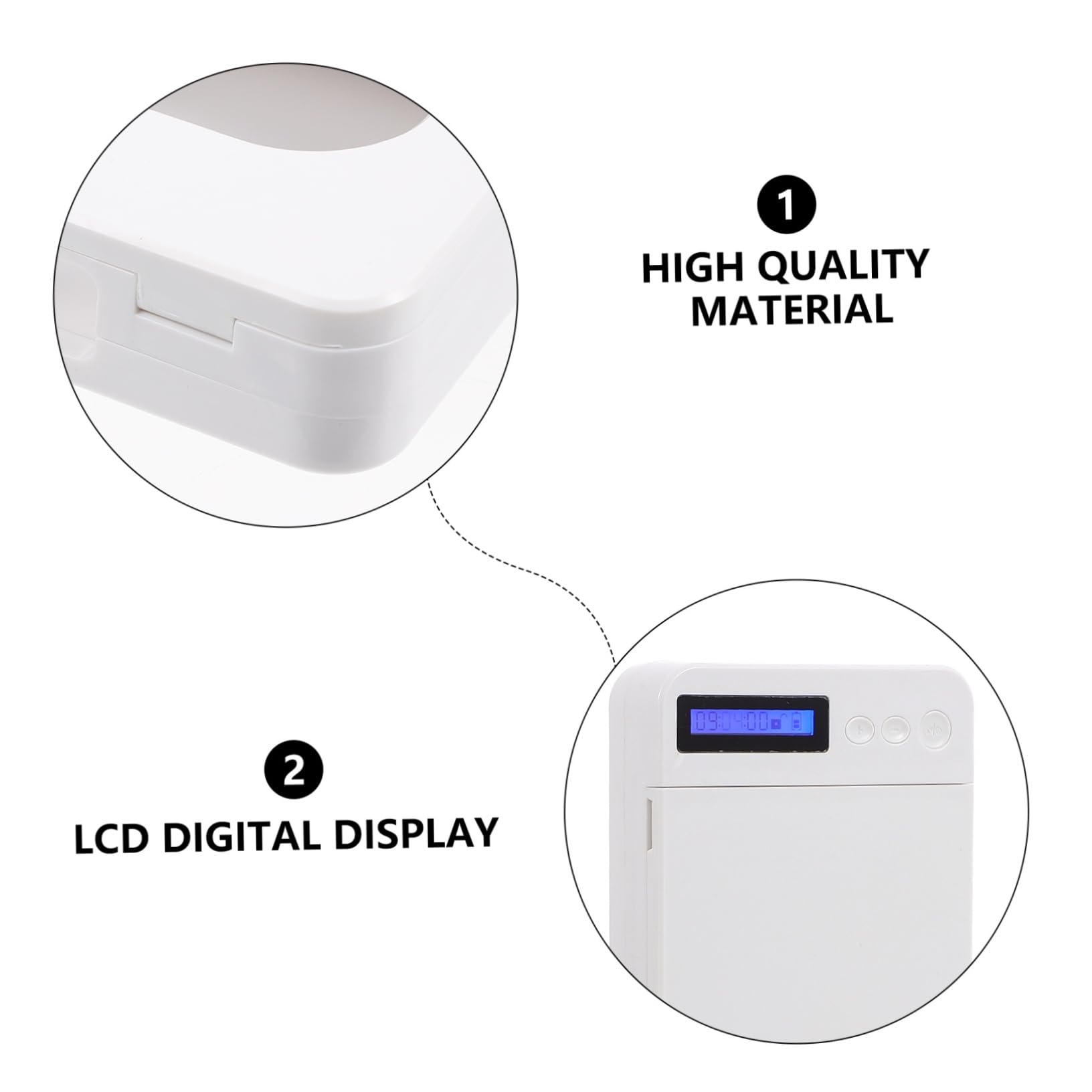 Housoutil Scatola Timer per Telefono Bianco in Plastica, Time Lock Box | Cellula e Mobile, Design Creativo, Uso Pratico, Lavorazione Fine, Abitudini Sane e Impiego Prolungato