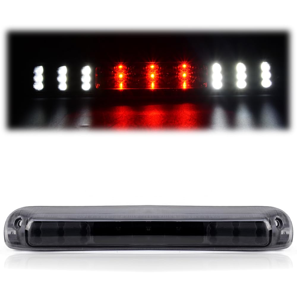 G-PLUS LED Third 3rd Brake Cargo Light Compatible With Chevy Silverado/GMC Sierra 1500 2500HD 3500HD 2007-2013 Rear High Mount Stop Lamp Tail Light (Black Housing)