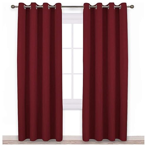 Maroon Color Living Room Curtain Amazon Com