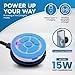 Megacom DuoMon3 PRO Unique Auto-Reconnection Hourly, 1P/2P dual accounts Pocket Auto Catcher, IPX7 waterproof, Type-C & wireless charging pad rechargeable, with APP-adjustable lights, vibration, and sound.(Blue)