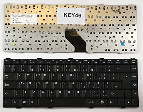 Clavier pour ordinateur portable ASUS Z96H de rechange noir format Royaume-Uni QWERTY