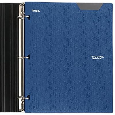 Five Star 2-Pocket Folder, Plastic Folder with Stay-Put Tabs, Fits 3-Ring Binder, Holds 8-1/2 x 11 Paper, Pacific Blue (333420C-ECM)