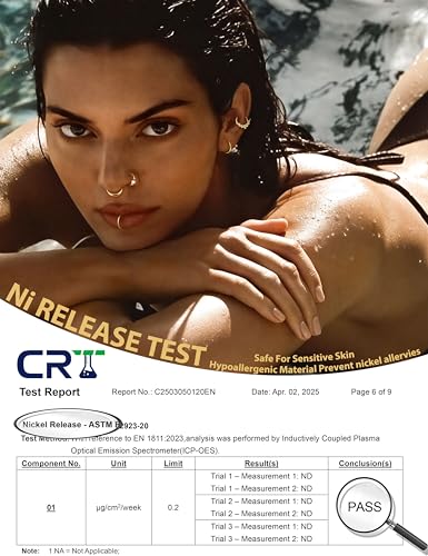 Adramata 8Pcs Nasenpiercing Ring Chirurgenstahl Septum Rings Hypoallergen Nasenring Clicker Lippenpiercing Ring Helix Piercings Conch Tragus Piercing Ohr Gold/Silber