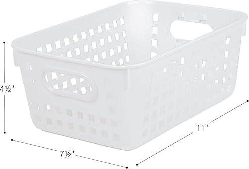 Miniatura 2 de Really Good Stuff - 164316 Cestas de almacenamiento de plástico para uso en el aula o en el hogar - Cestas de plástico apilables de malla con asas
