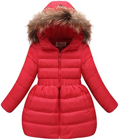 Maeau Doudoune à Capuche Bébé Blouson Matelassée Petite Fille Garçon Hiver Veste En Duvet Légere Chaud