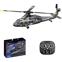 UH-60 Hawk RC Helicopter, 2.4G 5CH Flybarless Scale RC Plane Model with Barometric Altitude Hold, Optical Flow Positioning One-Key Inverted Flight RTF