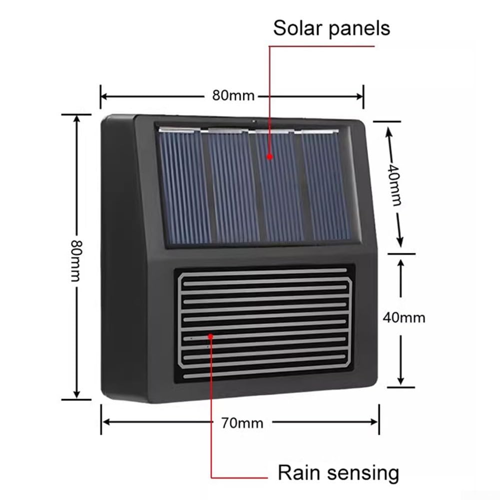 Sensore di pioggia solare con rilevamento in tempo reale per domotica Tuya, design wireless resistente alle intemperie con avvisi telefonici immediati, alimentato da