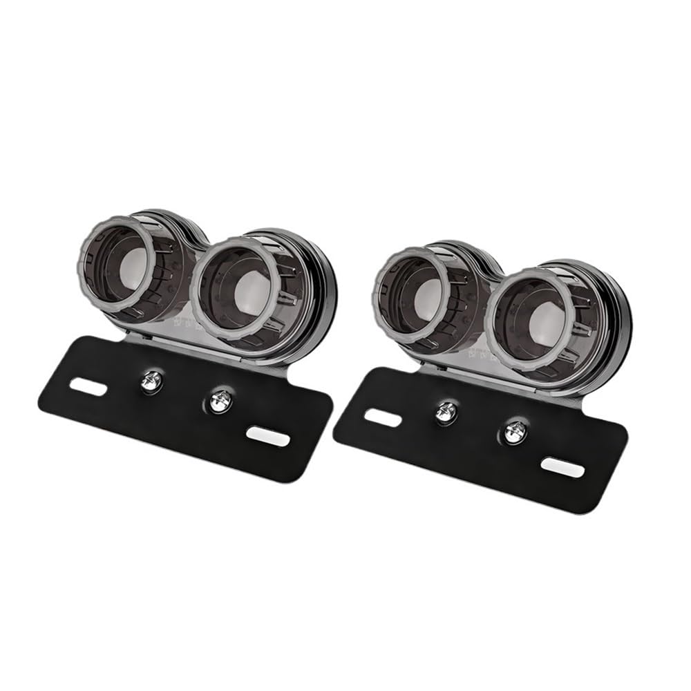Stop Luce Posteriore Moto Fanale Posteriore per Moto A LED da 12 V, Luce di Stop Integrata, Indicatore di Direzione con Supporto per Targa, Stop Posteriore Universale