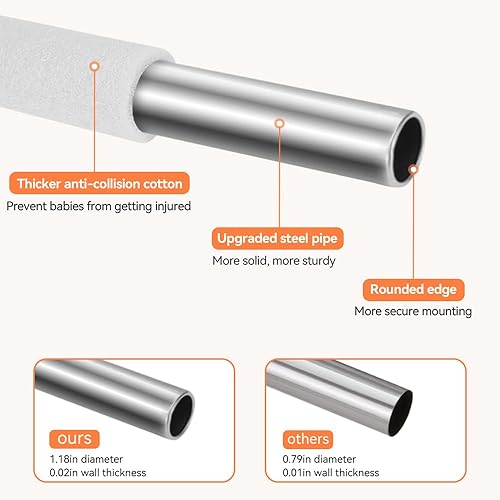 Miniatura 7 de COMOMY Corrales de juegos para bebés y niños pequeños, 74 x 50 pulgadas, extra grande, valla segura y antideslizante, diseño de malla completa,