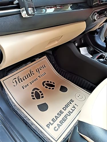 Image of HR Disposable Paper Foot Mat, (Pack of 20 Sheets) Large Size, Universal Size for All Car,Bus,Van,Truck,Crew Cab,Trailer,SUV,Scooter,Car Paper Interior Automotive Mats Brown 17 x 21 cm