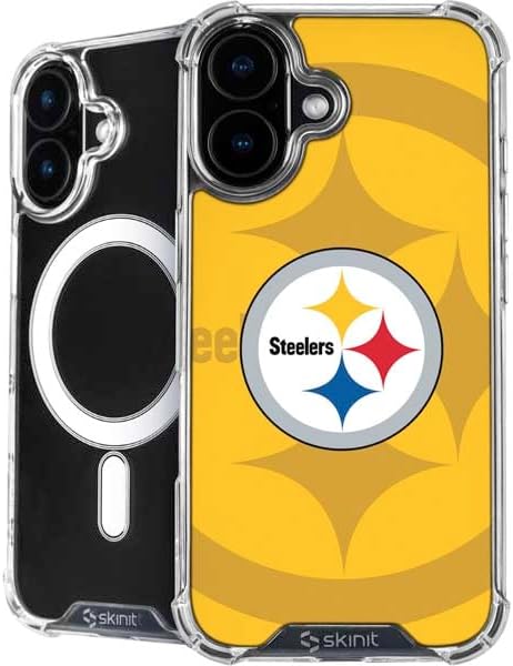Skinit Phone Case Compatible with MagSafe iPhone 16 - Officially Licensed NFL Pittsburgh Steelers Design