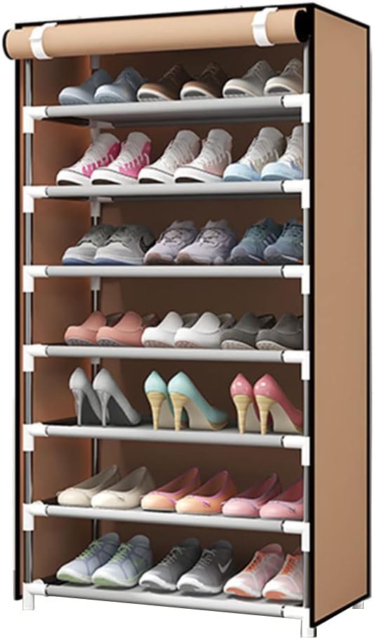 Shoe Rack Organizer for Closet Door - Multi-Layer Space-Saving Shoe Shelf, Easy to Install Stand Display - 60x30x72cm (24x12x28inch)
