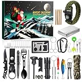 Survival Kit Advent Calendar 2025-24 Days Christmas Countdown Calendar for Teenagers and Adults, Suitable for Outdoor Camping, Hiking, and Adventure