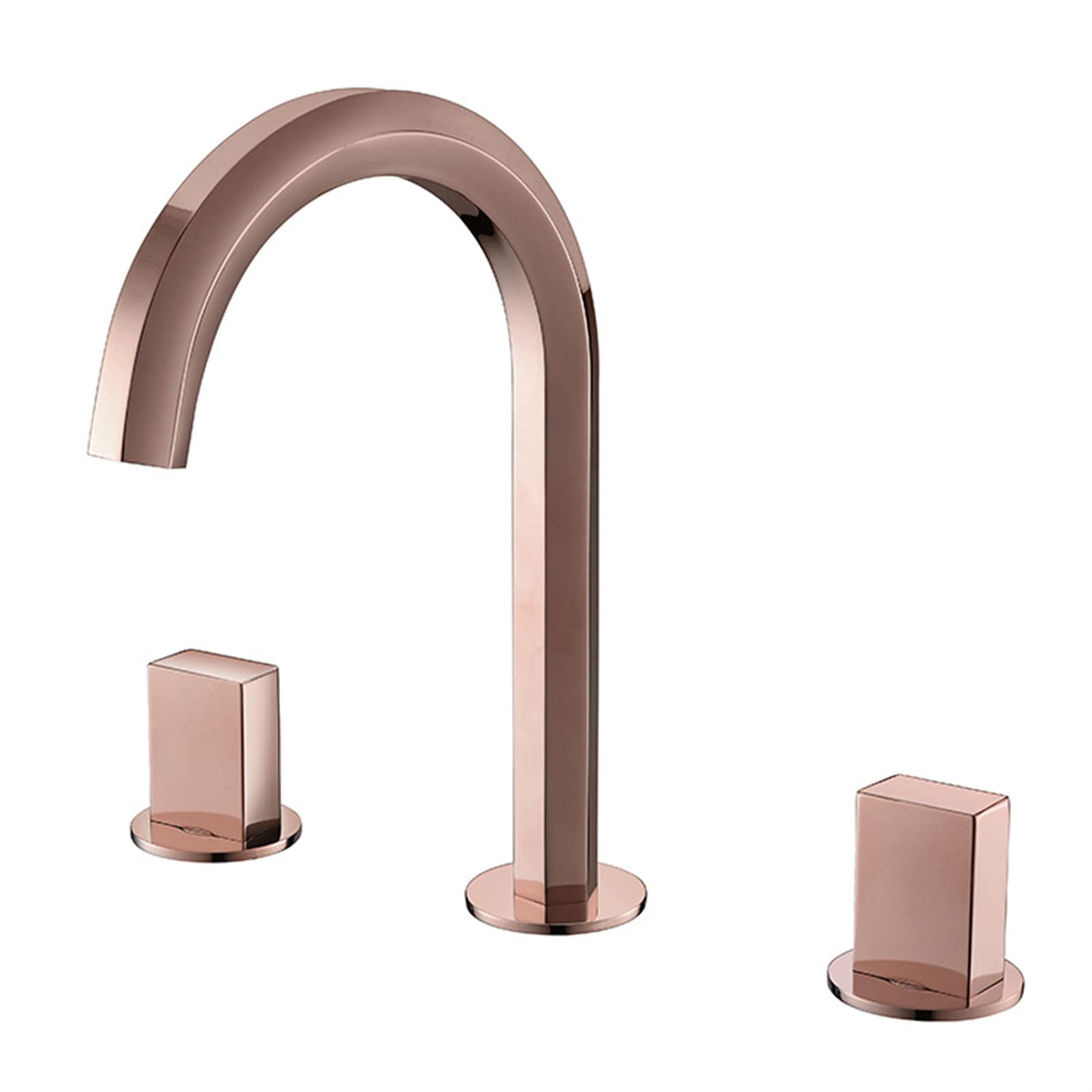 Robinets de lavabo répandu noir or rose 3 pièces vasque