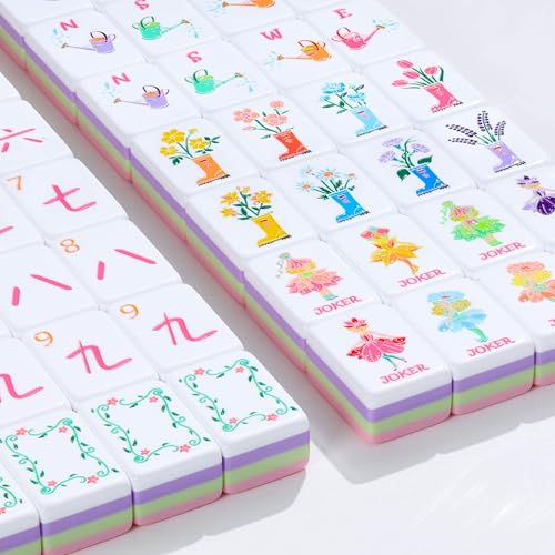 Juego de Mahjong Americano con 160 Fichas Acrílicas miniatura 2
