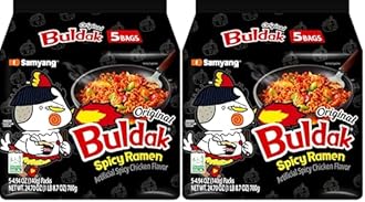 Samyang Buldak Korean Hot Spicy Chicken Stir-Fried Ramyun Noodles 4.94 oz (Pack of 10)