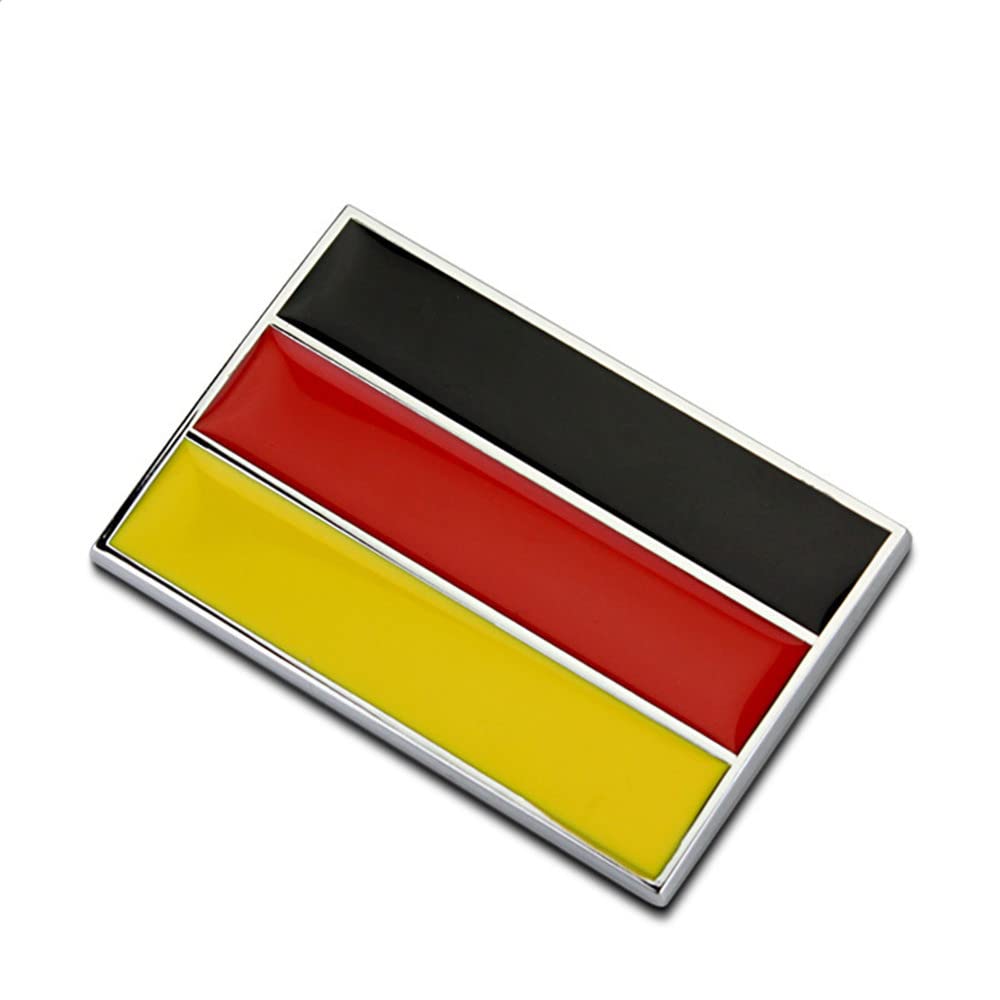 German Flag Sticker Metal Car Flag Small Germany Flag Decals for Trucks Country Flags Stickers Emblem Decal Badge International Flags of The World 2.8x1.9inch