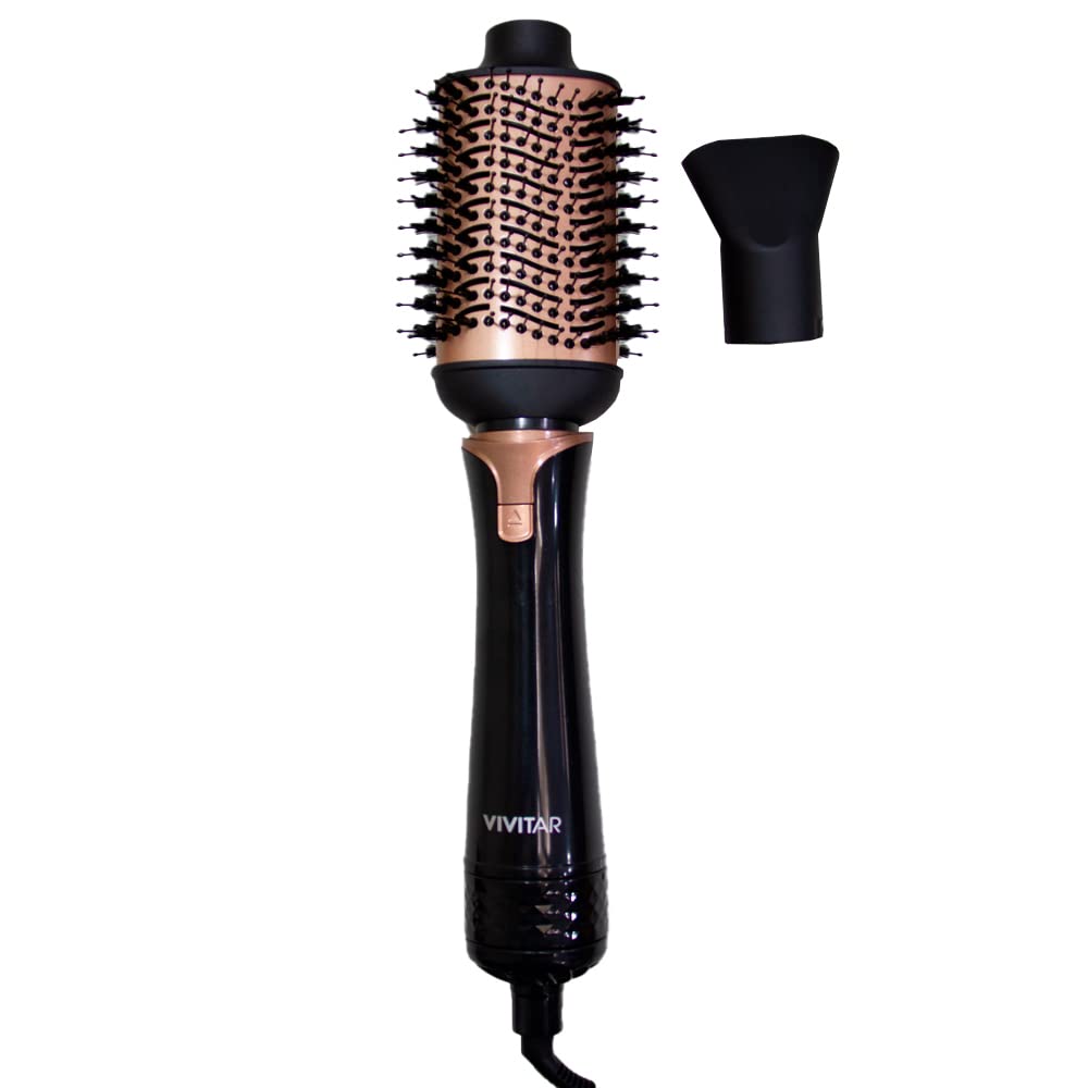 Vivitar Escova Rotativa Secadora De Cabelo Com 2 Cabeças Intercambiáveis 1000W