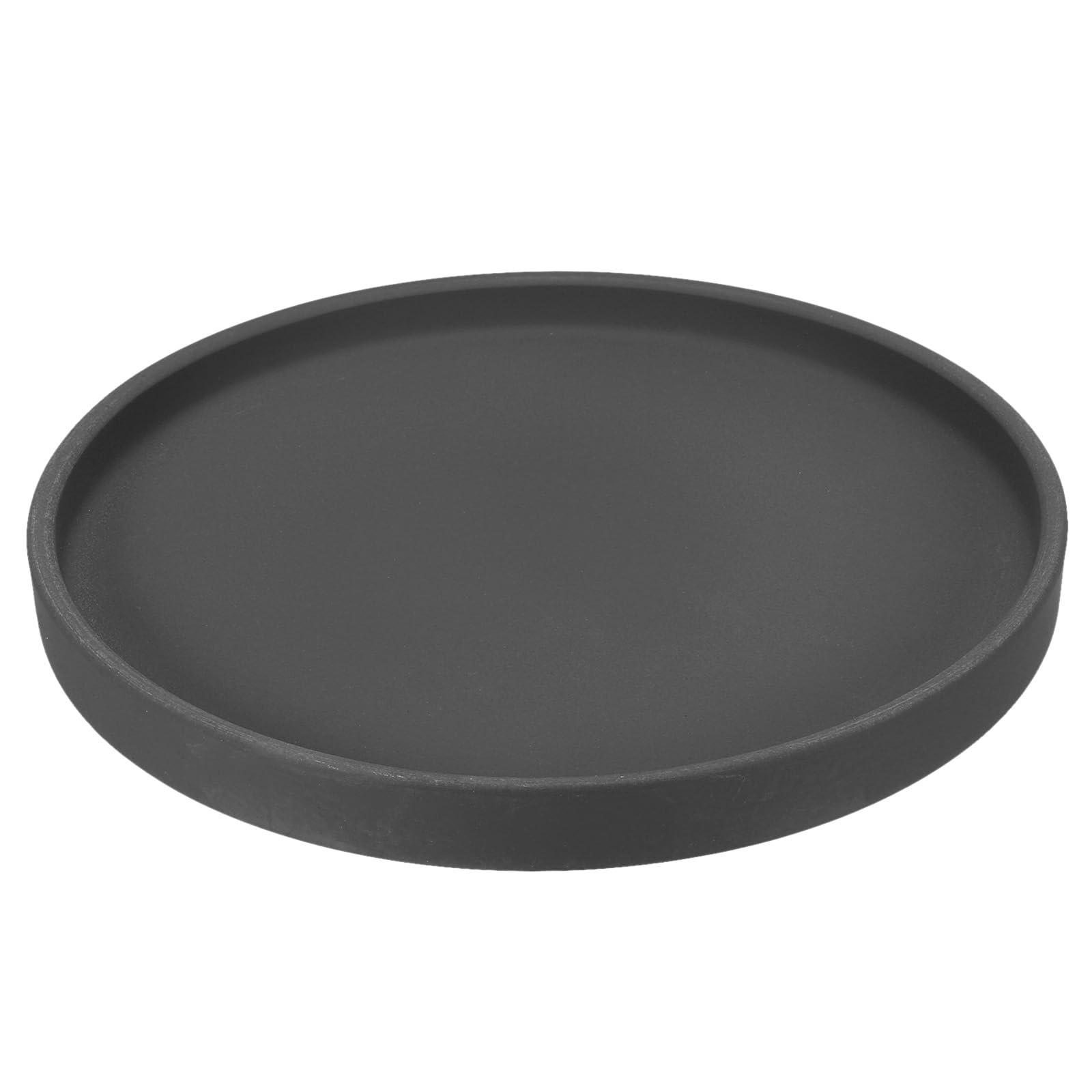 PATIKIL 8.9 Inch Round Ceramic Plant Saucer, Plant Saucer Tray Flower Planter Drip Tray for Indoors Outdoors Patio Balcony Black