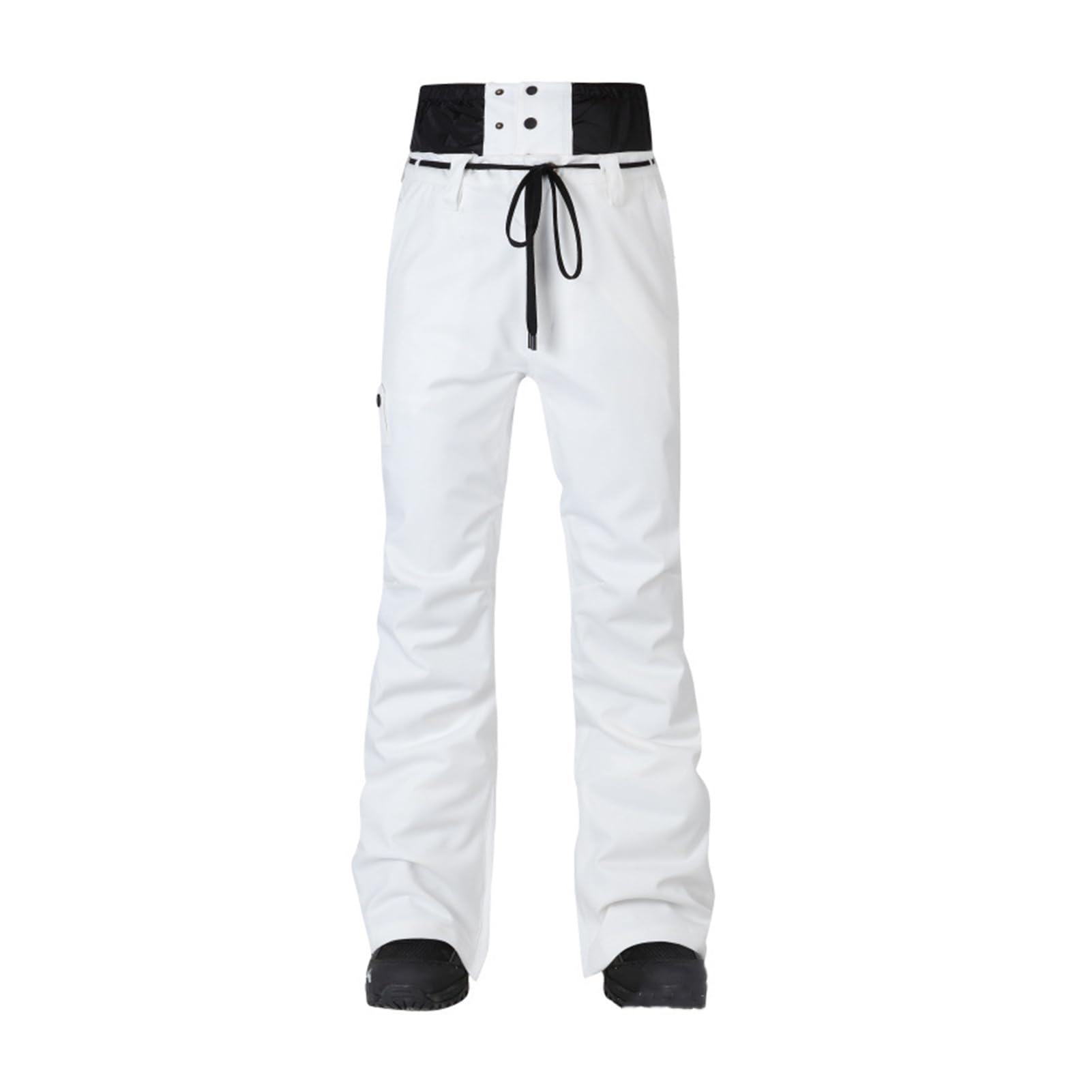 TDHLW Women's Snow Ski Pants Insulated Winter Outdoor Waterproof Windproof Snowboarding Pants Snow Sport Ski Pants,White,L