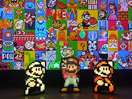 Luminária Pixel Pals Mario 16 Bit PDP Preto