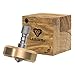 LIONSPIN - Spinning Top Mark2 | Raw Handmade Spin Top for Man or Women | Collectible Toy for Kids and Adults | Small Magic Wood Box | Stainless Steel, Brass and Steel Ball