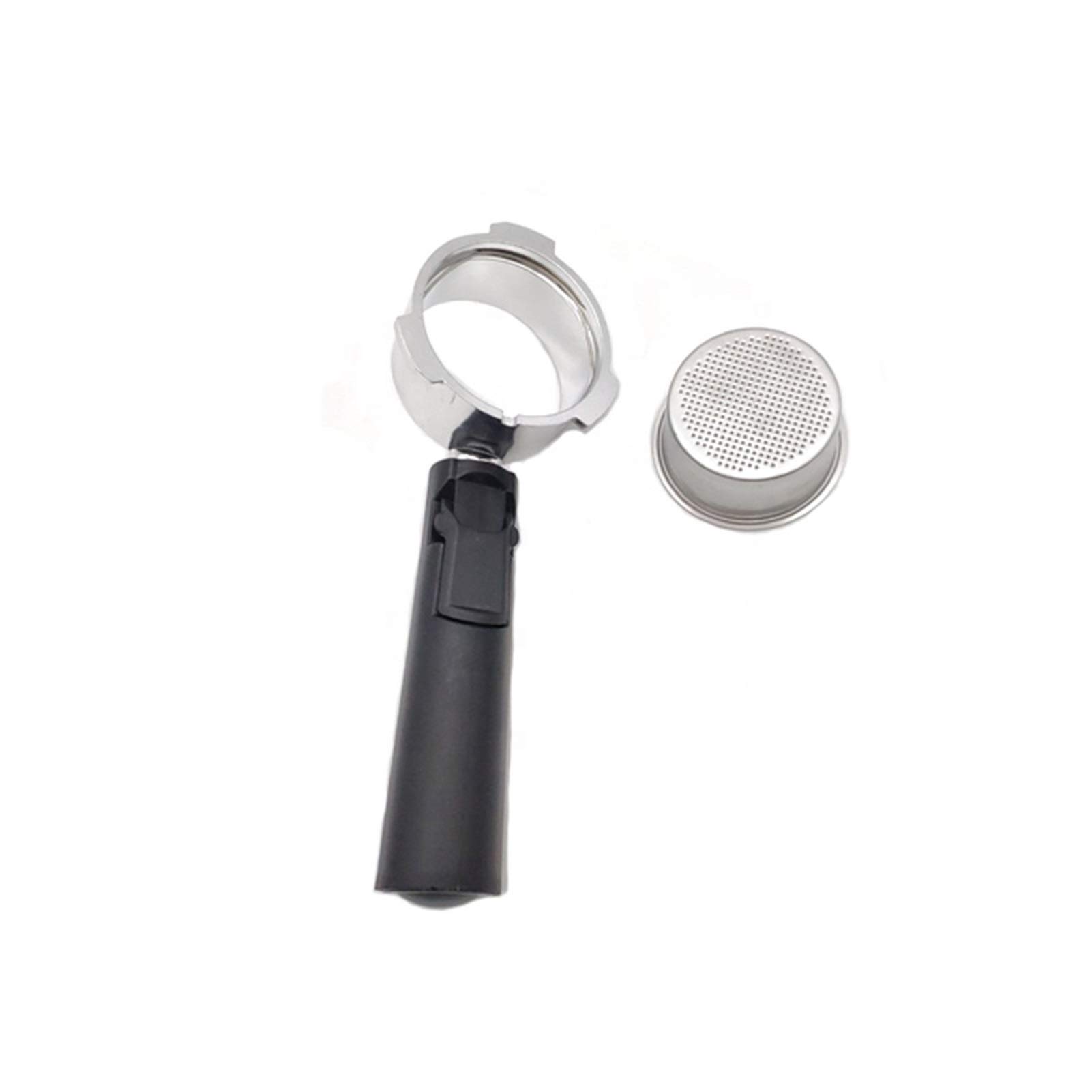 yaoqijie Portafiltro del caffè Senza Fondo 51mm Adatto per Accessorio Professionale per macchinetta del caffè Lasting (Color : Black)