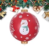 Giant Christmas Inflatable - 24 Inch PVC Ball, Large Outdoor Garden Ornament, Weatherproof Decoration, Great Party Celebration Object Accent