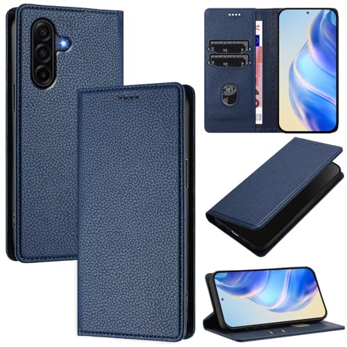 XINYEXIN Funda para Samsung Galaxy A57 5G, Cuero Billetera Tipo Libro Folio Carcasa con Ranura Tarjeta Soporte Magnético Flip Case   Azul Oscuro