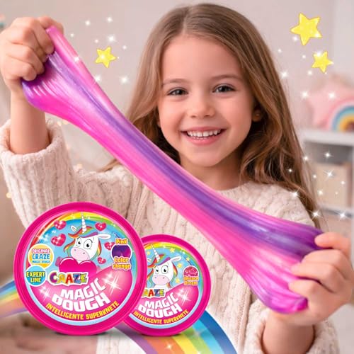 Magic Dough Expert Unicorn - Intelligente Knete Pink, Rosa knete Einhorn - Kinderknete 70 g Dose