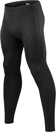 qualidyne Mens Cycling Pants Fleece-Lined 4D Padded Road Bike Tights Bicycle Biking Long Leggings