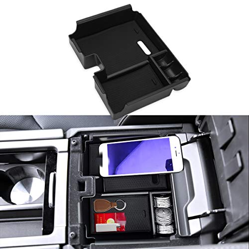 MARCHFA Center Console Organizer Tray for Range Rover Evoque 2011-2018 Armrest Secondary Storage Box Divider Compatible with Evoque 2011-2018 Accessories