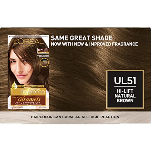 L'Oreal Paris Superior Preference Fade-Defying + Shine Permanent Hair Color, UL51 Hi-Lift Natural Brown, Pack of 1, Hair Dye - Thumbnail 2