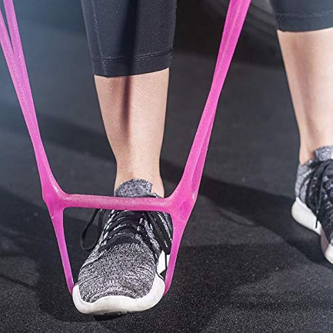 7 Ring Stretch Resistance Exercise Band, Miracle Miles Band, Yoga Stretching, Arm, Shoulders Foot, Leg Fitness Home Gym Physical Therapy Band