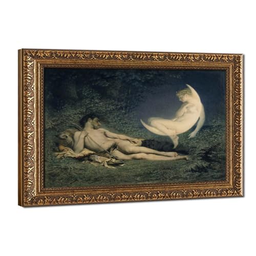 Affiche sur toile mythologie grecque sans pli cadre suspendu inclus déco murale 50x76 cm
