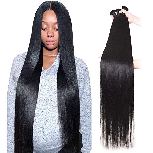8-40Inch Peruvian 3 Bundles 30 32 34inch Straight Wave 100% Human Hair Weave Long inch Remy Hair Extensions Queen Plus Hair