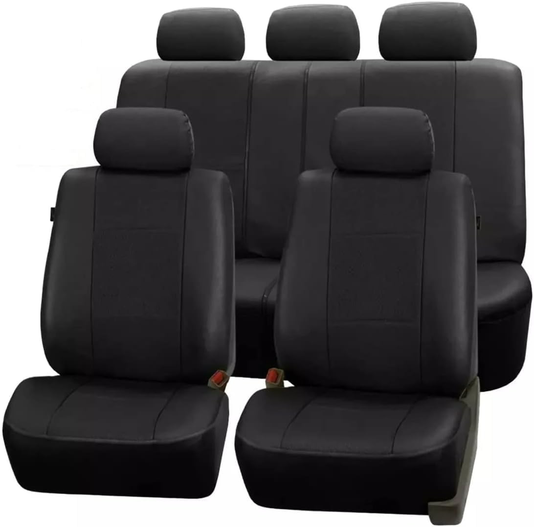Capa Banco Automotivo em Couro Sintético Carro Universal (Preto)